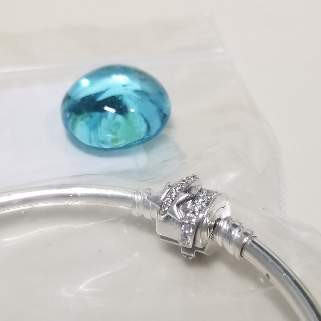 Authentic Pandora Moments Le Shooting Star Charm Bangle Sterling Silver 19cm